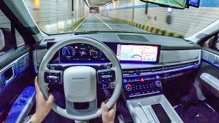 The All New 2024 Hyundai Santa Fe Calligraphy POV Night Drive [upl. by Yotal]