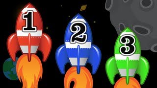 Number Counting Space Ships  Kids Learn to Count Numbers 1 to 10 [upl. by Cinnamon]