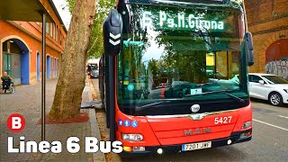 6 Bus  Autobús de Barcelona  Viaje completo [upl. by Naoma281]