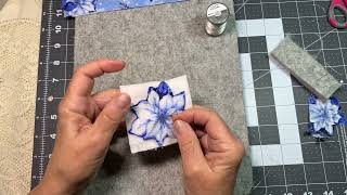 stitchtheseason Winter Pt 4 Stitching a Puffy Flower [upl. by Jeanelle]