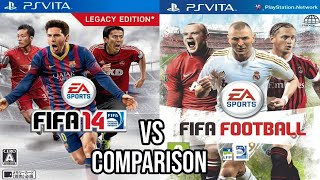 FIFA 14 Vs FIFA Football 12 PS Vita [upl. by Neddra]