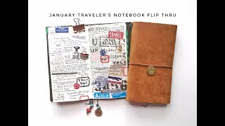 January Travelers Notebook Flip Thru [upl. by Godewyn]