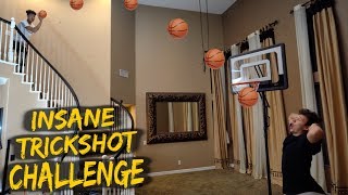 Crazy Indoor Trickshot Basketball Challenge vs Jesser [upl. by Esirec]