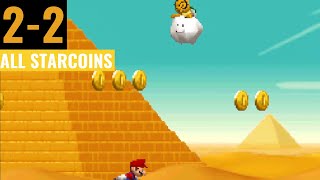 New Super Mario Bros DS 22 World 2 All Star Coins Walkthrough [upl. by Dduj]