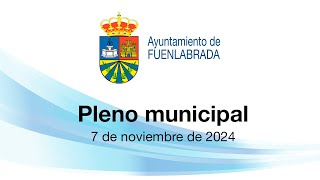 Pleno Municipal del 7 de noviembre de 2024 [upl. by Dionis]