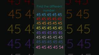 find the different number puzzle gk sortpuzgame ytsorts viralshorts sort sortpuzzlegame [upl. by Samuella]