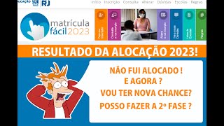 MATRÍCULA FÁCIL 2023  NÃO FUI ALOCADO P UMA ESCOLA E AGORA  POSSO CONCORRER A 2º FASE matrícula [upl. by Seugirdor757]