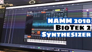 NAMM 2018 Tracktion BioTek 2 Synthesizer  Granular Oscillator amp More [upl. by Atrebla]