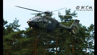 Bundeswehr Hubschrauber Landung in der Kaserne Nienburg [upl. by Rosinski]