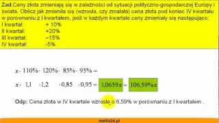 Wielokrotna zmiana ceny  Procent z procentu  Matfiz24pl [upl. by Sterner849]