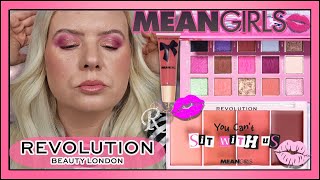 MEAN GIRLS x REVOLUTION MAKEUP COLLECTION REVIEW amp SWATCHES  Clare Walch [upl. by Ennairrac73]