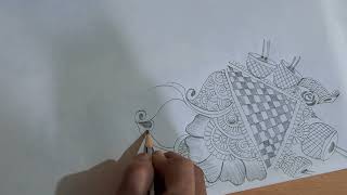 Mehndi ke designs Pencil shaded mehndi design  New mehndi design  Simple mehndi design [upl. by Hsihsa]