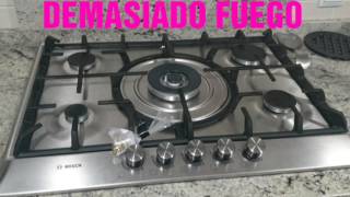 Hornillo cocina de gas quema mal y sale mucha llama [upl. by Britton429]