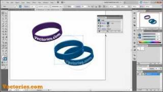 Vectoriescom  Making 3D Cool Wristband in Adobe Illustrator [upl. by Roberts43]