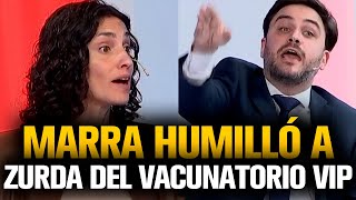 MARRA HUMILLÓ A UNA ZURDA KIRCHNERISTA QUE DEFENDIÓ EL VACUNATORIO VIP [upl. by Lezley660]