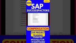 SAP SuccessFactors Compensation Training Video 40 22 Sep 2024 sapsuccessfactorstraining [upl. by Bellamy348]