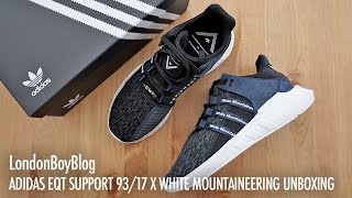 Adidas EQT Support 9317 X White Mountaineering Unboxing [upl. by Melak]