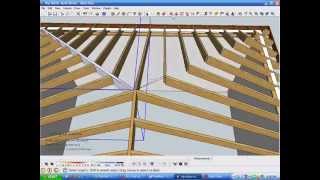 Model and Measure Hip Rafters Demystified by Modeling in SketchUp Part Bwmv [upl. by Eelrebmyk149]