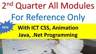 Second Quarter Modules K12 with ICT CSS Animation Java amp Net Programming For reference only [upl. by Westney]