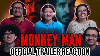 MONKEY MAN TRAILER REACTION Starring Dev Patel amp Sobhita Dhulipala  John Wick meets KGF [upl. by Orly]