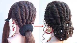 brilliant hairdo for gown dress  new hairstyle [upl. by Eeral]