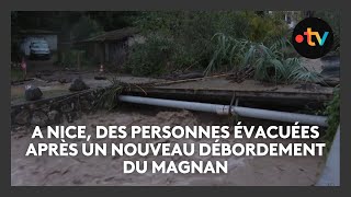 A Nice une centaine de personnes évacuées après un nouveau débordement du Magnan [upl. by Ashjian768]