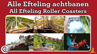 Efteling Alle achtbanen in het park  All Roller Coasters [upl. by Tamar]