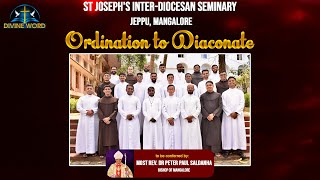 Ordination to Diaconate  St Josephs InterDiocesan Seminary Jeppu Mangalore  October 02 2024 [upl. by Eisinger950]