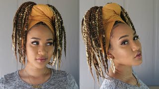 FASTEST Box Braiding Technique  EASY Head Wrap Style [upl. by Middleton697]