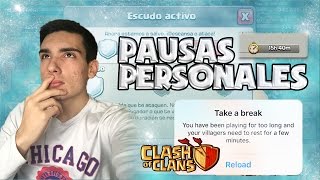 PAUSAS PERSONALES  CÓMO FUNCIONAN  CLASH OF CLANS [upl. by Francine]