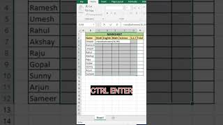 Easy Total In Ms Excel dailyshorts viralshorts trendingshorts excel trending [upl. by Llerred]