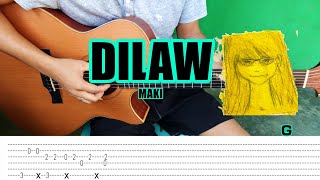 Maki  Dilaw  Guitar Fingerstyle Tabs Chords Lyrics [upl. by Eeslehc21]