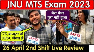 jnu mts exam analysis  26 April 2nd shift  jnu mts exam review 2023 jnu junior assistant exam [upl. by Hamlani]