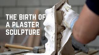 Casting a plaster sculpture from mold to finish  FEN DE VILLIERS ATELIER [upl. by Siubhan]