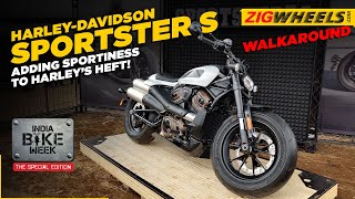 HarleyDavidson Sportster S Launched At IBW 2021  ZigWheelscom [upl. by Elocel]