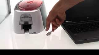 Evolis Badgy 200 ID Card Printer Quick Start Guide [upl. by Olumor]