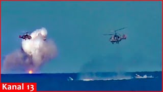 Helicopter quotaircraft carrierquot Russia has chosen very unusual tactic to combat Ukrainian sea drones [upl. by Marilou]