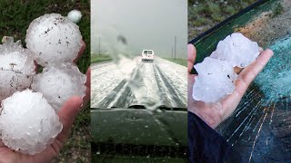 MOST EPIC HAIL STORMS EVER CAUGHT ON FILM [upl. by Nodnelg]