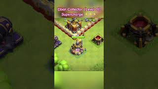 Elixir Collector Level 16 Supercharge3 clashofclans supercell supercellcoc coc gmaing games [upl. by Tem]