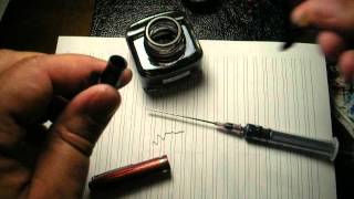 How to refill an Esterbrook lever fill fountain pen without dipping the pen [upl. by Reteip]