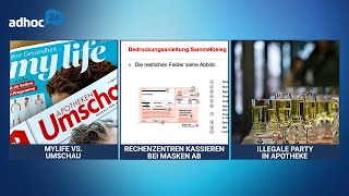 Mylife vs Umschau  Maskenabrechnung  Illegale Apothekenparty  adhoc24 vom 29012021 [upl. by Aria]