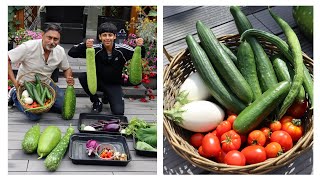 AMAZING GARDEN HARVEST Growing Deshi Vegetables In Uk [upl. by Skutchan]