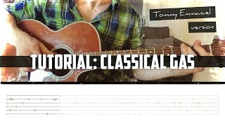 Tutorial Classical Gas Tommy Emmanuel arr [upl. by Kent8]