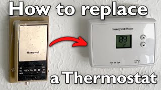 How To Replace An Old Thermostat With a New One [upl. by Dutch]