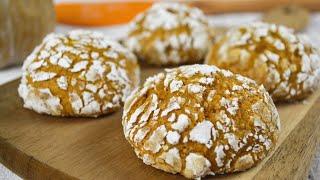 Pumpkin crinkle cookies  Easy Fall cookies recipe [upl. by Gylys]