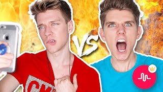 🔴Musically Battle Musers  Collins Key vs Devan Key [upl. by Aihsram]