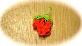 Rainbow Loom Erdbeere deutsche Anleitung [upl. by Ness]