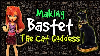 BASTET  EGYPTIAN CAT GODDESS DOLL  Monster High Doll Repaint by Poppen Atelier art dolls [upl. by Strain]