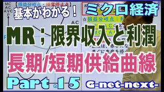 ミクロ経済学１５ 利潤最大化  供給曲線 [upl. by Juliette337]