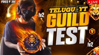 🔴TELUGU IS LIVE GUILD TEST 1vs 2 UNLIMITED COSTUME FREE FIRE TELUGU PLAYERS ROAD SUB 4K COME SOON 🔴 [upl. by Conah150]